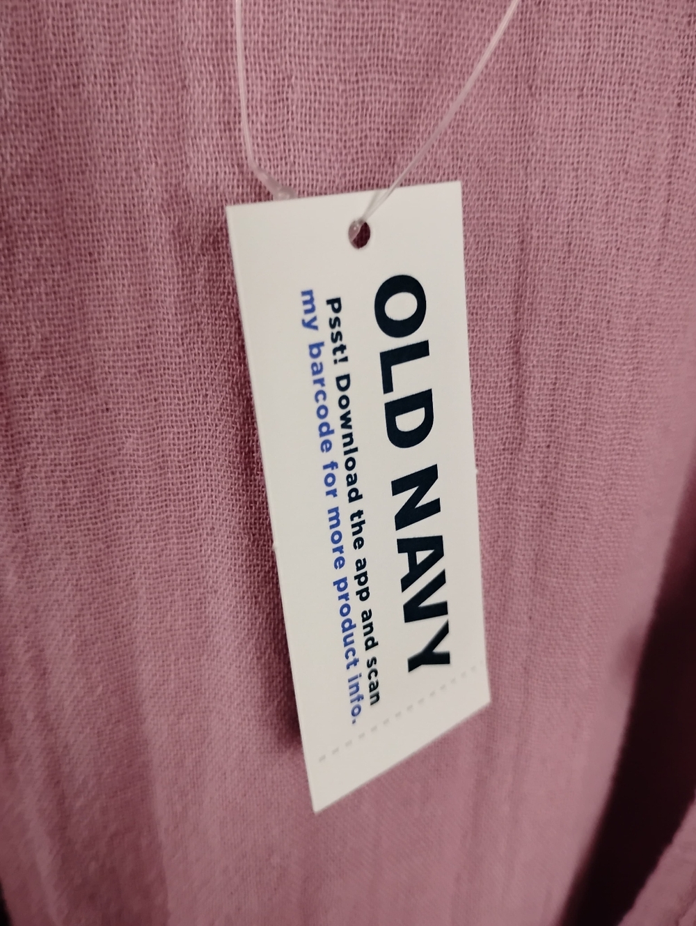New Old Navy Split-Neck Crinkle Gauze Mini Swing Dress In Rose Dawn Size 2X - Picture 6 of 7